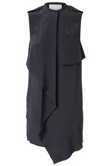 3.1 Phillip Lim Draped Silk Utility Dress - Lyst