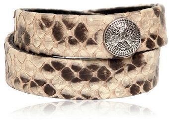 Balmain Python Metal Button Bracelet - Lyst
