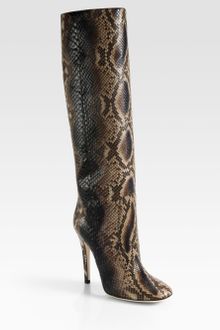 Jimmy Choo Python Kneehigh Boots - Lyst