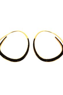 Tom Binns Bejewelled Jet Pave Earring - Lyst