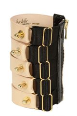 Bordelle Studded Leather Banded Cuffs Bracelet