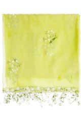 Class Roberto Cavalli Embroidered Silk Chiffon Scarf