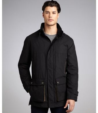 Rainforest Black Cotton Blend Down Jacket with Removable Liner - Lyst