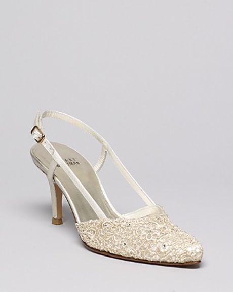 slingback mid heel shoes