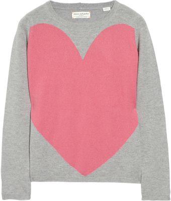 Chinti And Parker Love Heart Intarsia Cashmere Sweater - Lyst