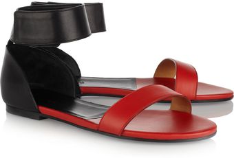 Chloé Two-tone Leather Sandals - Lyst