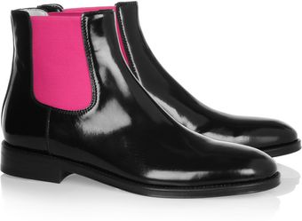 Christopher Kane Fluoro Polished Leather Chelsea Boots - Lyst