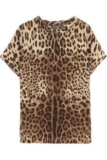 Dolce & Gabbana Leopard Print Silk Top - Lyst