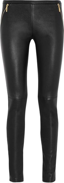 Emilio Pucci Stretch-Leather Legging-Style Pants - Lyst