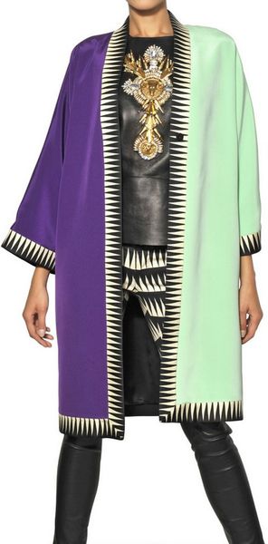 Fausto Puglisi Printed Silk Drape Coat - Lyst