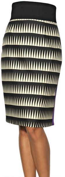 Fausto Puglisi Printed Silk Twill Silk Drape Skirt - Lyst