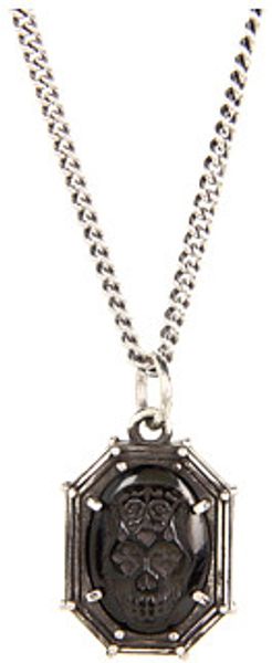 King Baby Studio Industrial Rivet Pendant with Jet Skull - Lyst