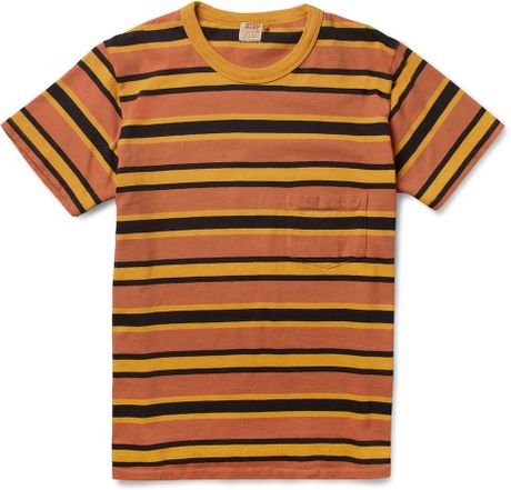 Levi's Vintage Clothing Striped Cotton Tshirt in Orange for Men - Lyst