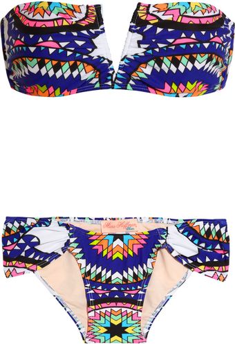 Mara Hoffman Pow Wow Printed Bandeau Bikini - Lyst
