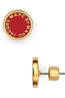 Marc By Marc Jacobs Logo Stud Earrings - Lyst
