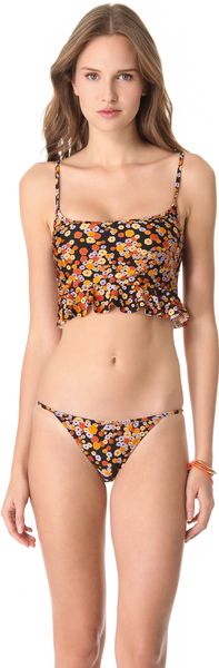 Mink Pink Florence Frill Bikini Top - Lyst