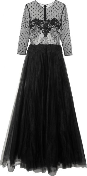Notte By Marchesa Lace and Tulle Gown - Lyst