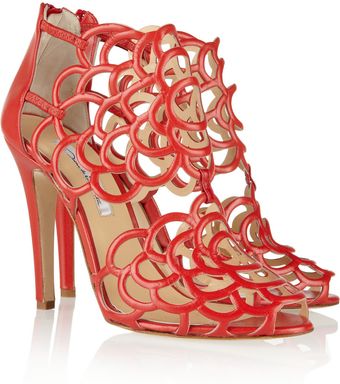 Oscar de la Renta Cutout Leather Sandals - Lyst
