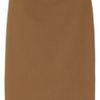 The Row Mallery Contrast Trimmed Wool Skirt in Brown (camel) - Lyst
