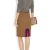 The Row Mallery Contrast Trimmed Wool Skirt in Brown (camel) - Lyst