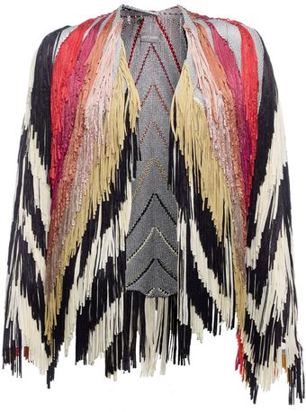 Tim Ryan Red and Pink Chevron Jacket - Lyst