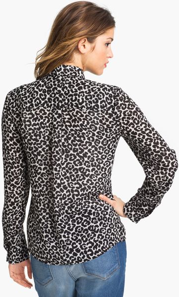vince camuto leopard blouse