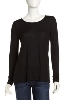 BCBGMAXAZRIA Draped Back Knit Top - Lyst