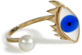 Delfina Delettrez Goldpearl Eye Ring - Lyst