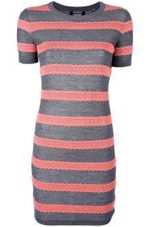 Markus Lupfer Stripe Lace Knit Dress - Lyst