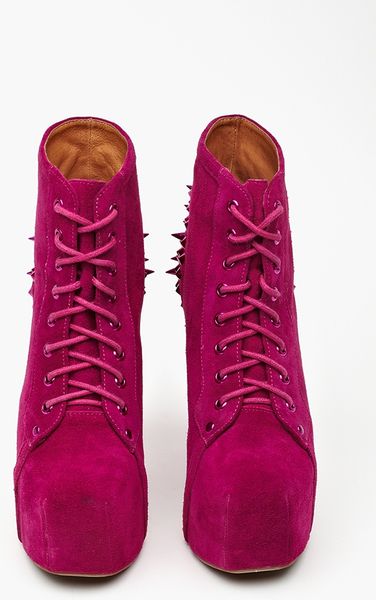 pink suede platforms