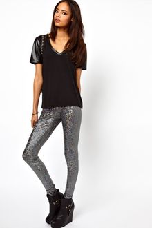 Asos Leggings in Holographic Print - Lyst