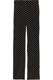 Giulietta Polka Dot Silk-Crepe Flared Pants - Lyst