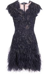 Matthew Williamson Ornate Flounder Embroidered Vneck Dress