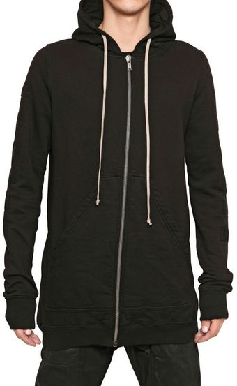 Rick Owens Cotton Fleece Oversized Sweatshirt - Lyst