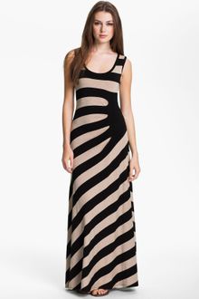 Black  White Striped Maxi Dress on Klein Asymmetrical Stripe Maxi Dress In Blue  Navy  White    Lyst