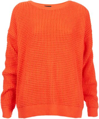 Topshop Knitted Textured Stitch Jumper - Lyst