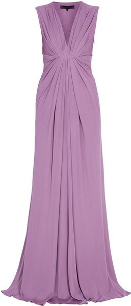 Elie Saab Cap Sleeve Jersey Gown - Lyst
