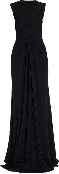 Elie Saab Ruched Det Jersey Dress - Lyst