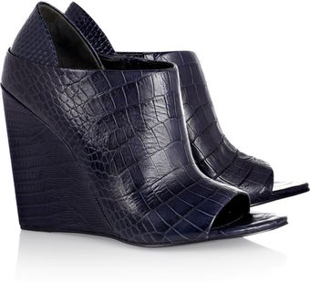 Alexander Wang Croc Effect Leather Wedges - Lyst