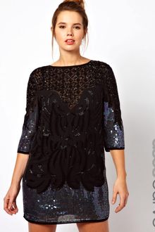 Asos Curve Shift Dress with Baroque Beading - Lyst