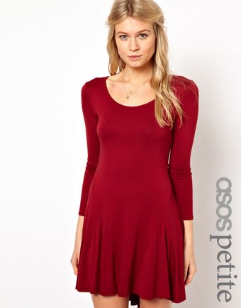 Asos Petite Exclusive Skater Dress with Full Skirt - Lyst