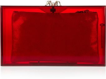 Charlotte Olympia Pandora Perspex Clutch - Lyst