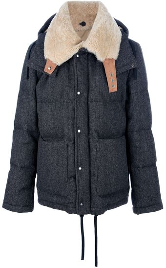 Dolce & Gabbana Shearling Collar Jacket - Lyst