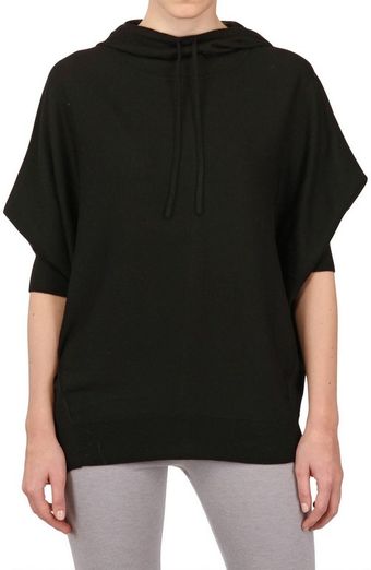 Donna Karan New York Hooded Light Weight Cashmere Knit Top - Lyst
