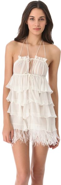 Jenny Packham Feather Chemise - Lyst