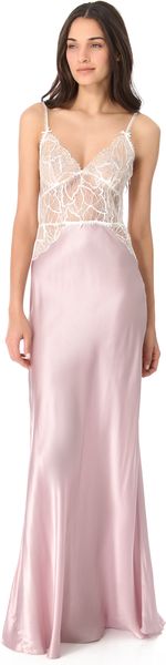 Jenny Packham Lace Silk Nightgown - Lyst