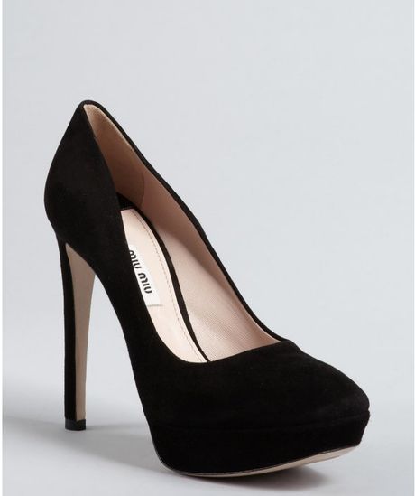 miu miu black platform heels