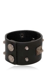Pierre Balmain Studded Leather Cuff Bracelet