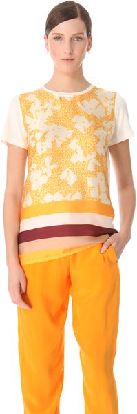 Vionnet Orchid Papaya Combo Tee - Lyst