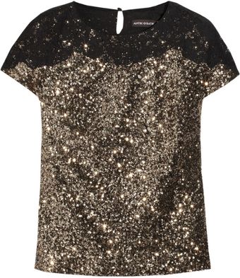 Antik Batik Ricci Lacetrimmed Sequined Top - Lyst